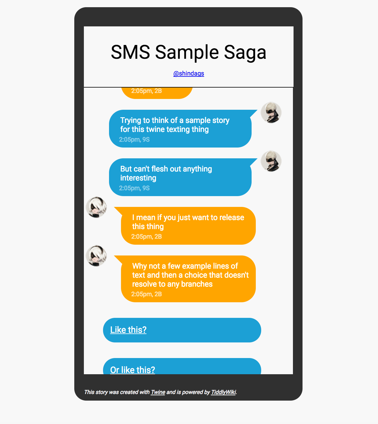 Twine Texting Project